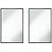 Andrew Black 24" x 36" Rectangular Wall Mirrors Set of 2