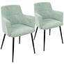 Andrew Seafoam Green Fabric Dining Chair Set of 2
