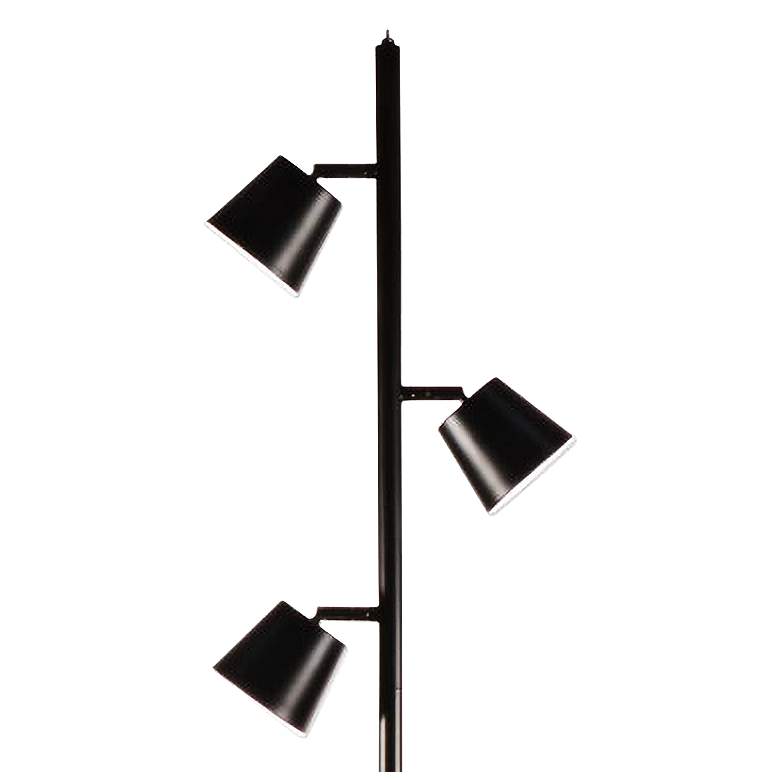 Image 3 Andrews 61 1/2 inch Modern Matte Black Metal 3-Light LED Tree Floor Lamp more views