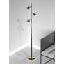 1_Andrews 61 1/2" Satin Chrome Metal 3-Light LED Tree Floor Lamp