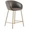 Andrina 25 3/4" Brown Faux Leather Counter Stool