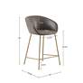 Andrina 25 3/4" Brown Faux Leather Counter Stool in scene