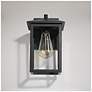 2_Andromacanican 11" High Textured Black Outdoor Wall Light more views