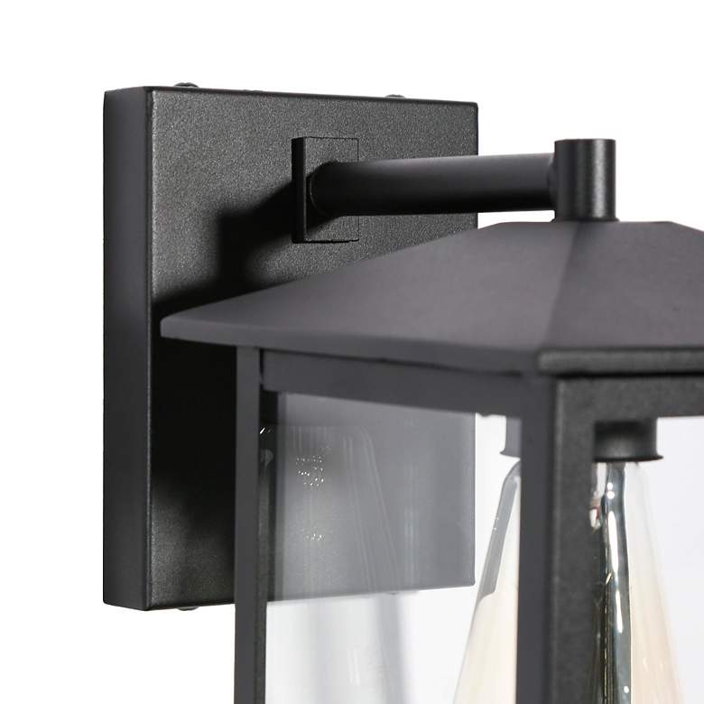 Image 4 Andromacanican 11" High Textured Black Outdoor Wall Light more views