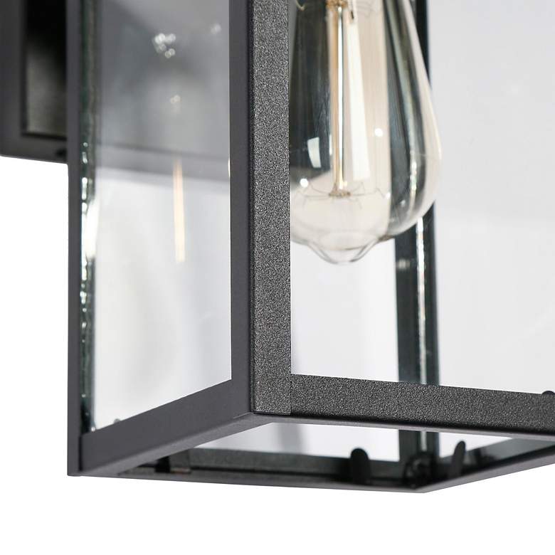 Image 6 Andromacanican 11" High Textured Black Outdoor Wall Light more views
