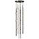 Andromeda 12"W 26.L Espresso Black Short LED Chandelier-Clear 2200/120"C