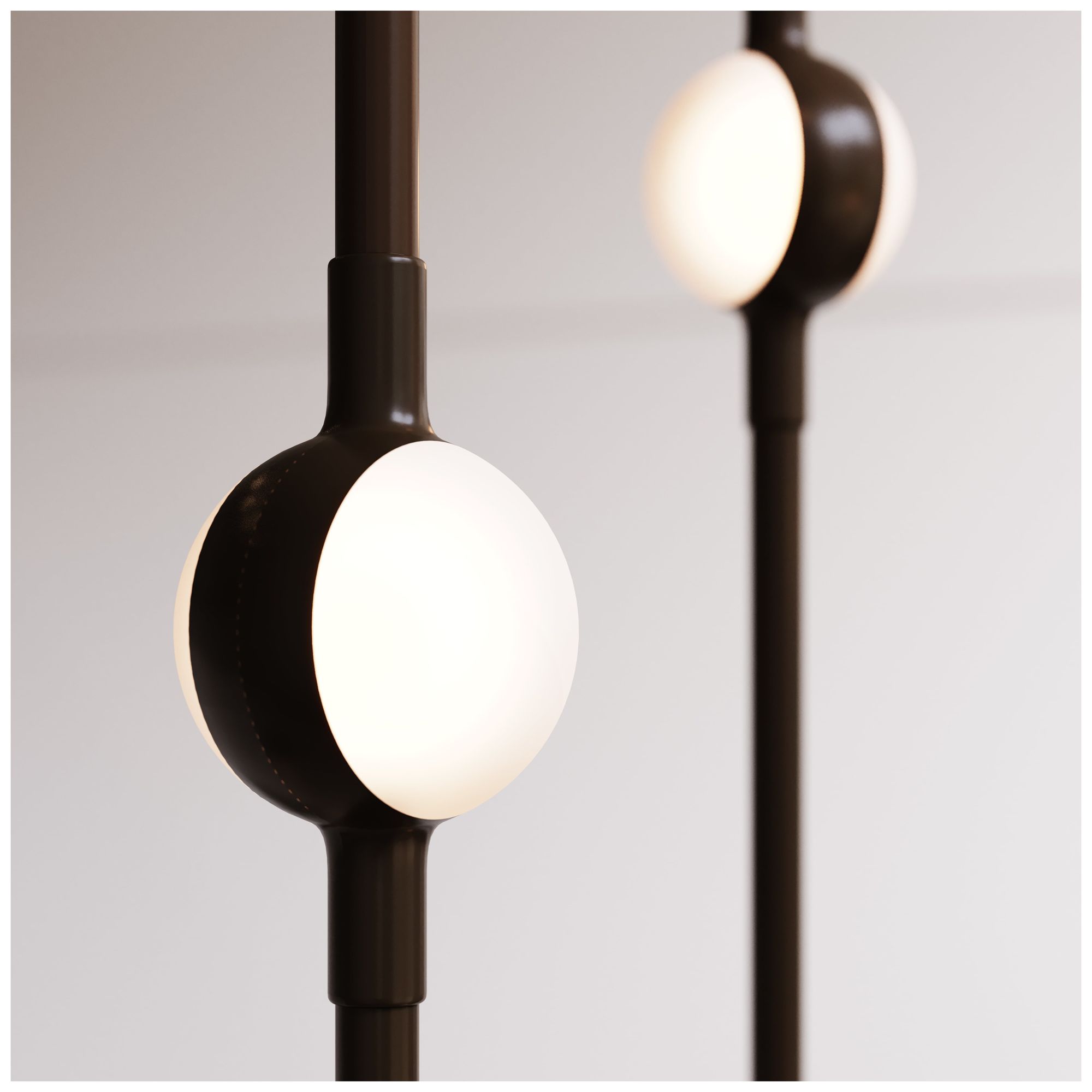 Andromeda 12"W 26.L Espresso Black Short LED Chandelier-White 2200/120"C