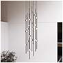1_Andromeda 12"W 26.L Espresso Black Short LED Chandelier-White 2700/120"C
