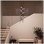 5_Andromeda 12"W 26.L Espresso Black Short LED Chandelier-White 2700/120"C more views