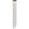 Andromeda 12"W 55.L Espresso Black Tall LED Chandelier-Clear 3000/120"C