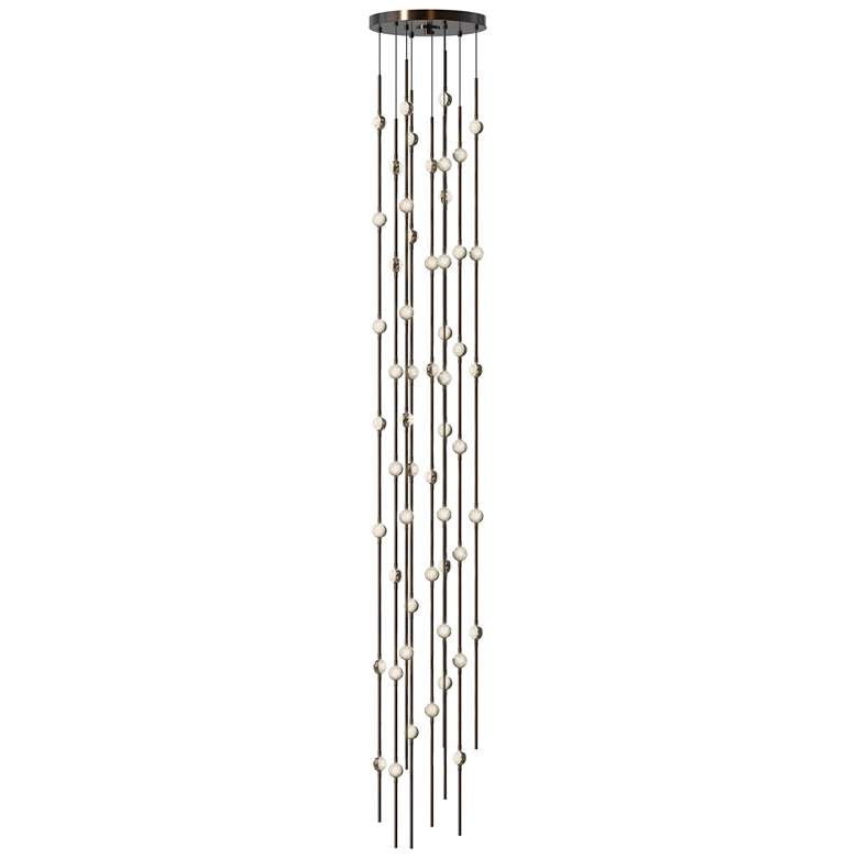 Image 1 Andromeda 12"W 55.L Espresso Black Tall LED Chandelier-Clear 3000/240"C