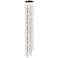 Andromeda 12"W 55.L Espresso Black Tall LED Chandelier-White 2200/240"C
