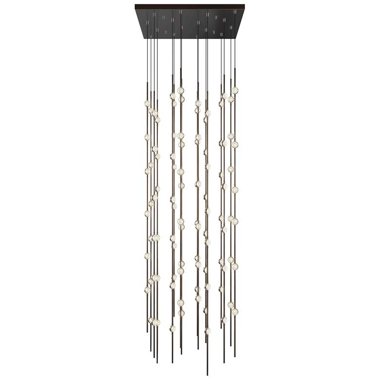 Image 1 Andromeda 21.5"W 96.L Espresso Black LED Chandelier-Clear 2200/240" Cable
