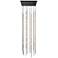 Andromeda 21.5"W 96.L Espresso Black LED Chandelier-Clear 2200/240" Cable