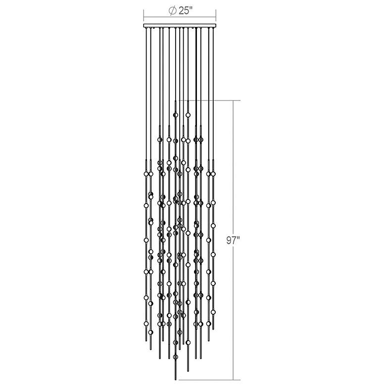 Image 2 Andromeda 25"W 156.L Espresso Black LED Chandelier-Clear 2700/120" Cable more views