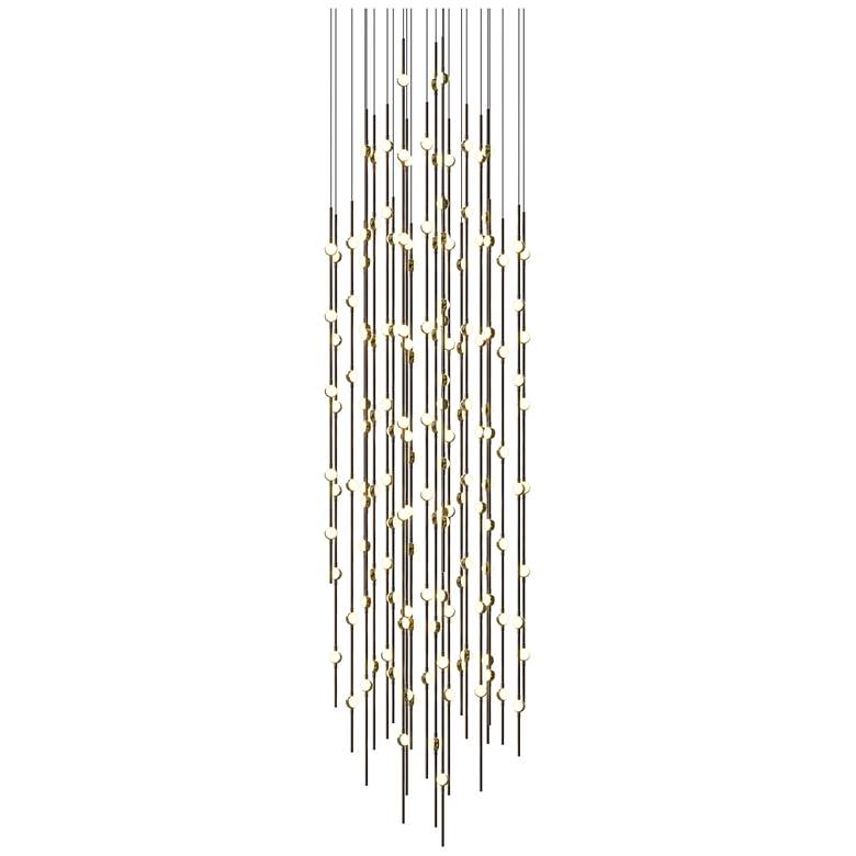 Image 1 Andromeda 25"W 156.L Espresso Black LED Chandelier-White 2700/240" Cable