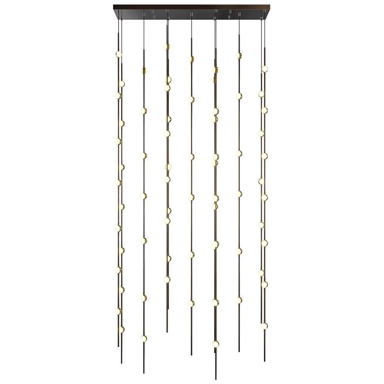 Image 1 Andromeda 35.5"W 69.L Espresso Black LED Chandelier-White 2200/120" Cable