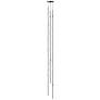 1_Andromeda 6"W 18.L Espresso Black Tall LED Chandelier-Clear 2700/120" Cable