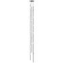 1_Andromeda 6"W 18.L Espresso Black Tall LED Chandelier-White 2200/120" Cable