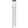 Andromeda 6"W 8.L Espresso Black Short LED Chandelier-Clear 2700/240" Cable