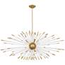 Andromeda Chandelier Modern Brass Clear Acrylic Rods 45"