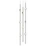 1_Andromeda LED 6" Round Chandelier Short Nickel Clear Faceted 3000/240"