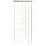 1_Andromeda LED Rectangle Chandelier Satin Nickel Clear Faceted 3000/240"