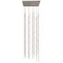 1_Andromeda LED Square Chandelier Satin Nickel Clear Faceted Lens 3000/240"