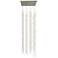 Andromeda LED Square Chandelier Satin Nickel Clear Faceted Lens 3000/240"