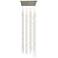 Andromeda LED Square Chandelier Satin Nickel White Optical Lens 3000/240"