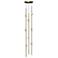 Andromeda Short 6" Round LED Pendant - Satin Brass - Clear Acrylic Len