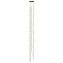 Andromeda Tall 6" Round LED Pendant - Satin Brass - White Acrylic Lens