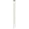 Andromeda Tall 6" Round LED Pendant - Satin Brass - White Acrylic Lens