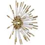 Andromeda Wall Scone Modern Brass w/Clear Acrylic Rods