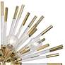 Andromeda Wall Scone Modern Brass w/Clear Acrylic Rods
