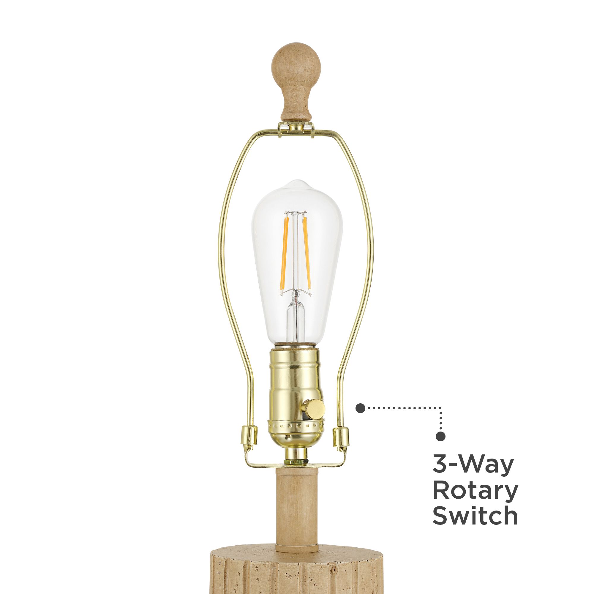 Image 5 Andros 28 1/4" High Beige Almond Table Lamp more views