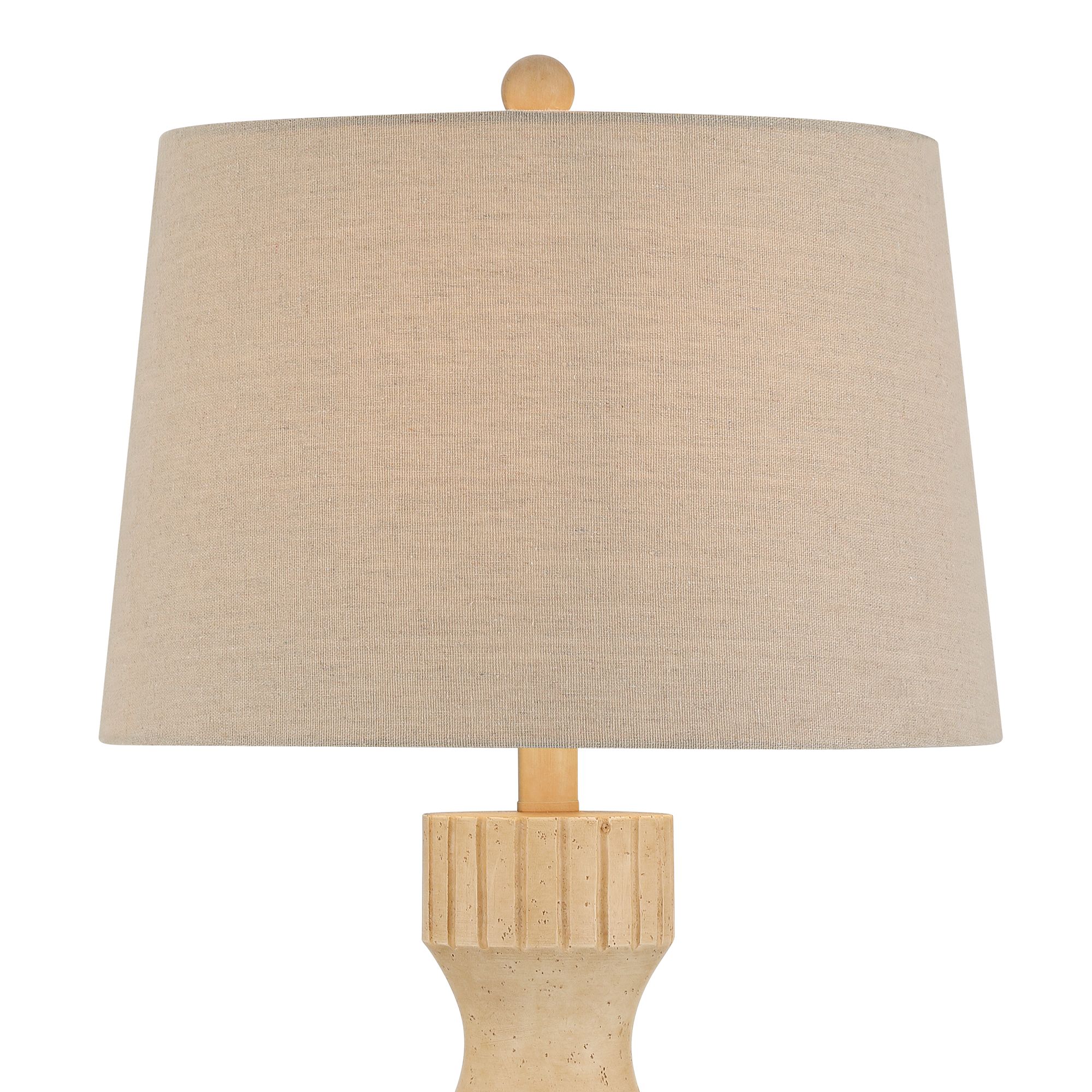 Image 3 Andros 28 1/4" High Beige Almond Table Lamp more views