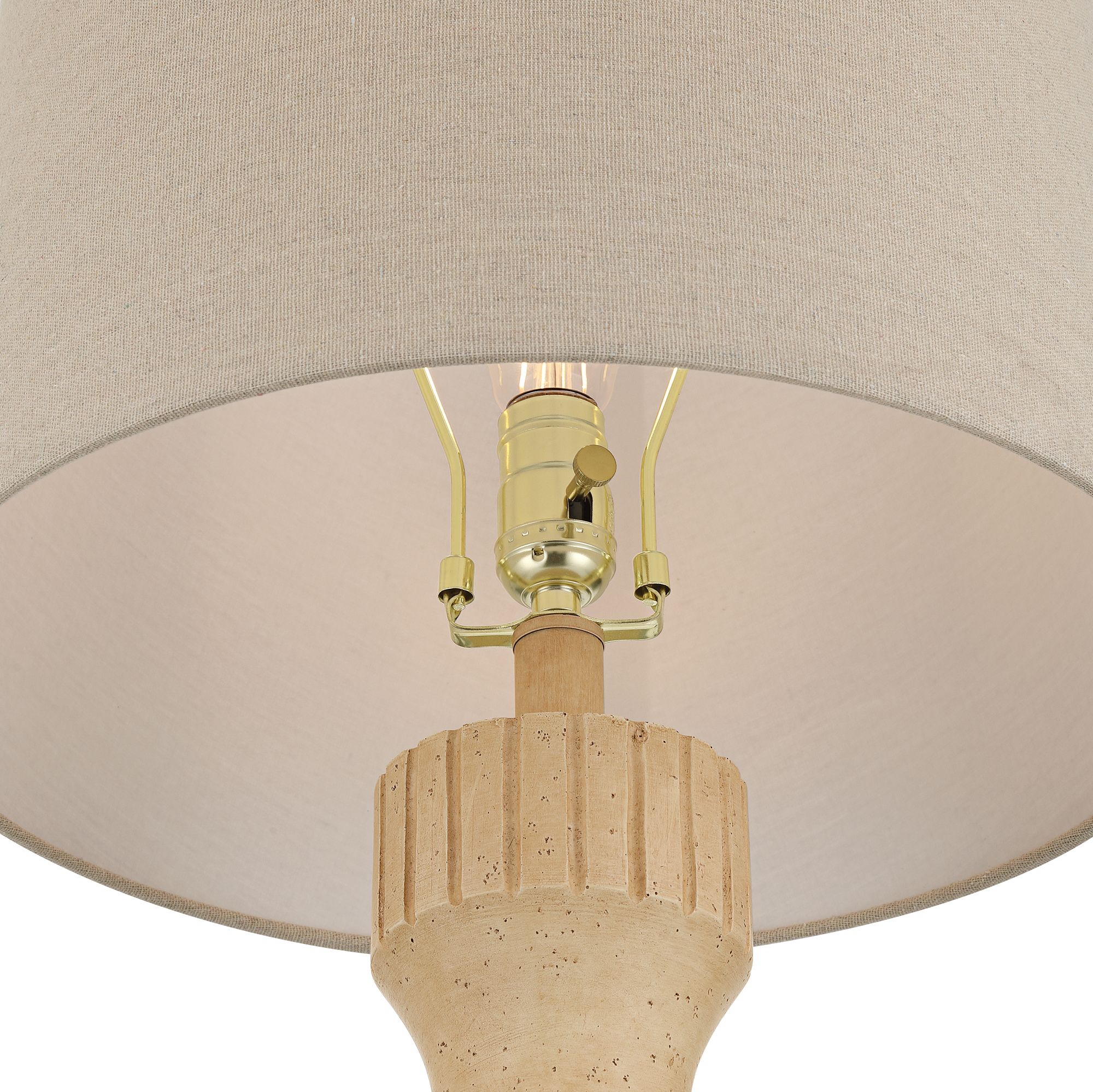 Image 4 Andros 28 1/4" High Beige Almond Table Lamp more views