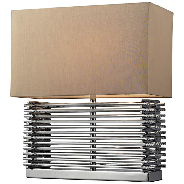 Image 1 Andros Slatted Chrome Table Lamp