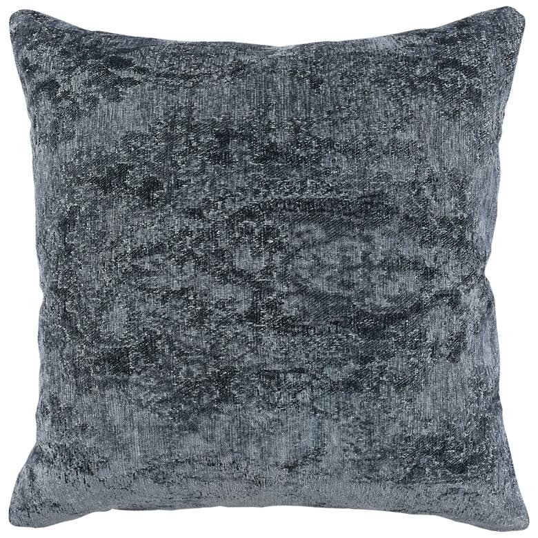 Image 1 Andy Blue Woven Distressed 22" Square Decorative Pillow