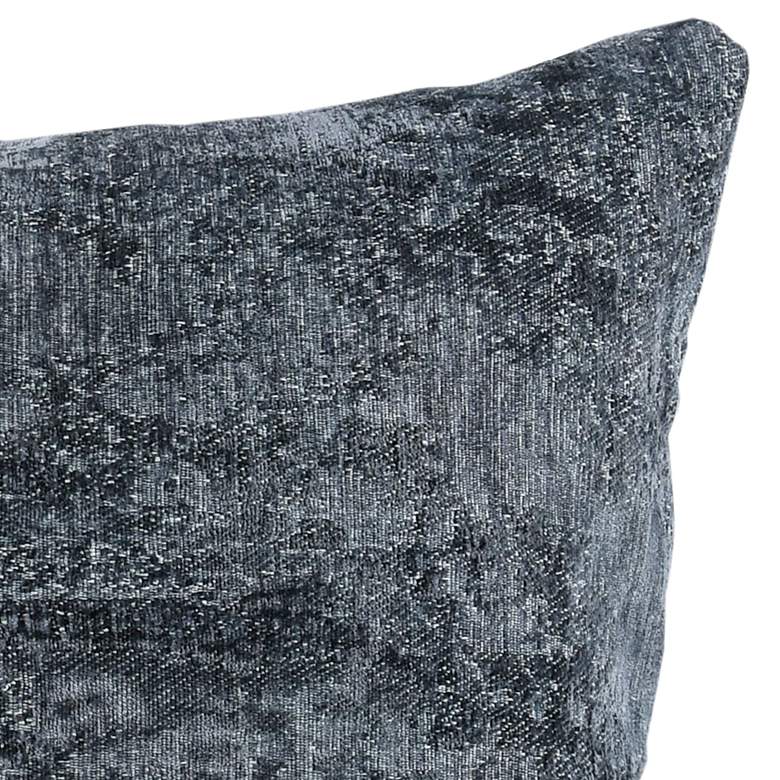 Image 2 Andy Blue Woven Distressed 22" Square Decorative Pillow more views