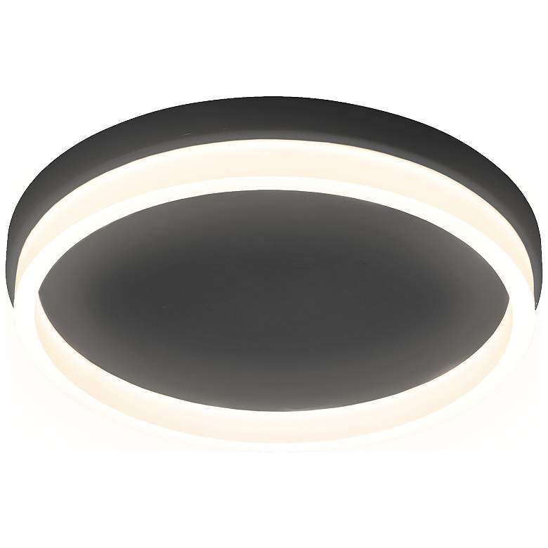 Image 1 Anello 14.6" Matte Black Flush Mount