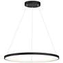 1_Anello 23 1/2" Wide Matte Black LED Ring Pendant Light