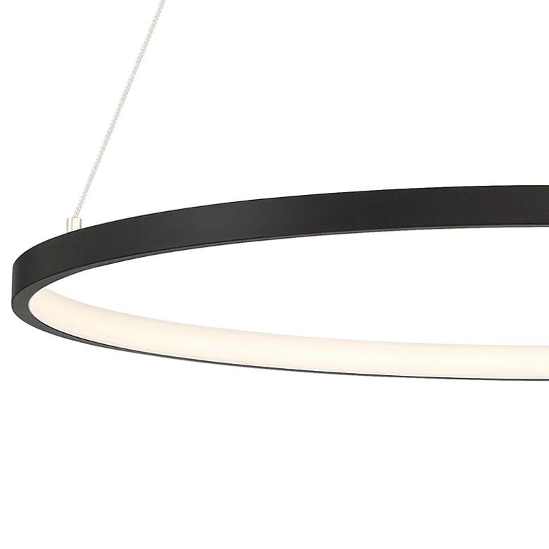 Image 2 Anello 23 1/2" Wide Matte Black LED Ring Pendant Light more views