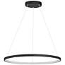 2_Anello 23 1/2" Wide Matte Black LED Ring Pendant Light more views