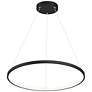 3_Anello 23 1/2" Wide Matte Black LED Ring Pendant Light more views