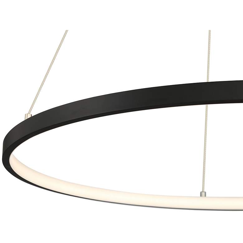 Image 4 Anello 23 1/2" Wide Matte Black LED Ring Pendant Light more views