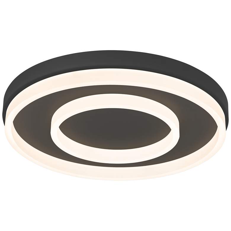 Image 1 Anello 24.4" Matte Black Flush Mount