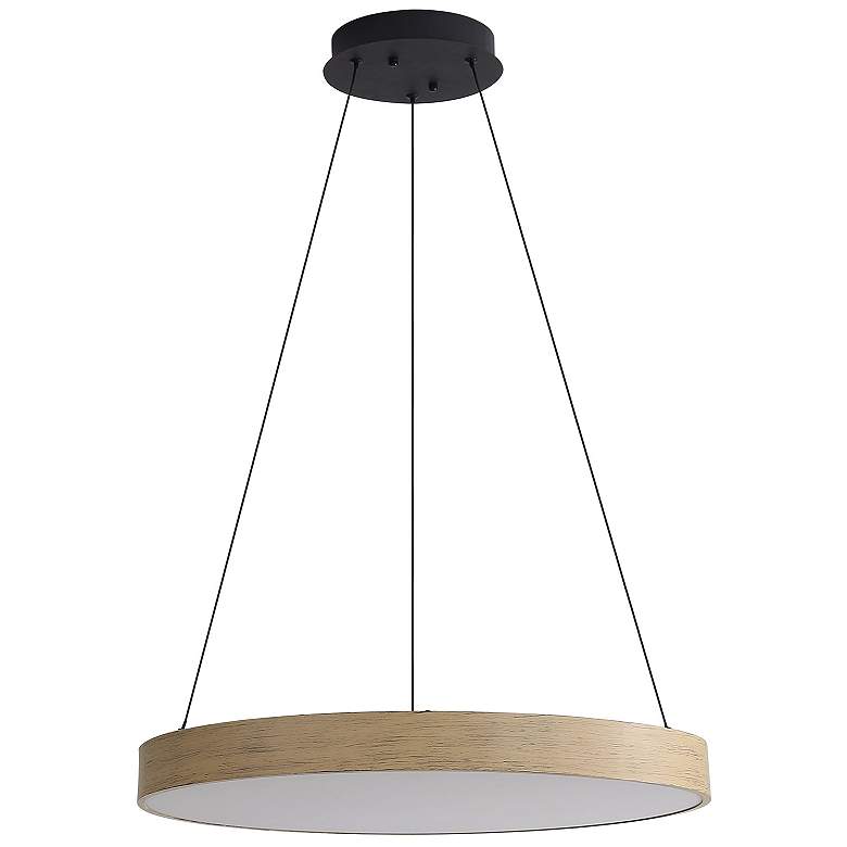 Image 2 Anello 24" LED Pendant in Driftwood with No Shade more views