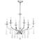 Anello 28 3/4" Wide Chrome 6-Light Crystal Chandelier